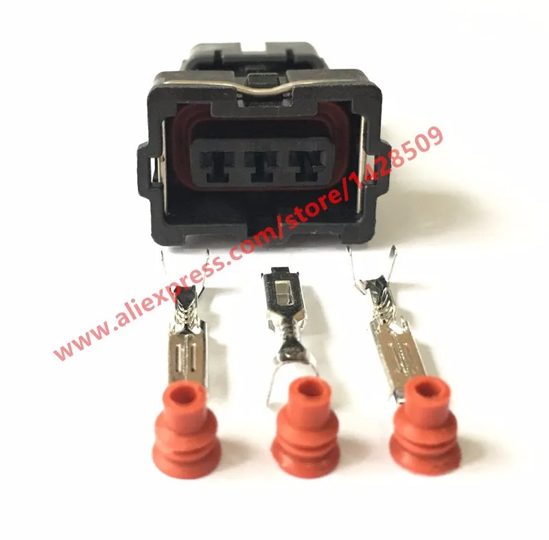 20 Sets Automotive Wire Harness AMP 3 Pin Socket Female Connector