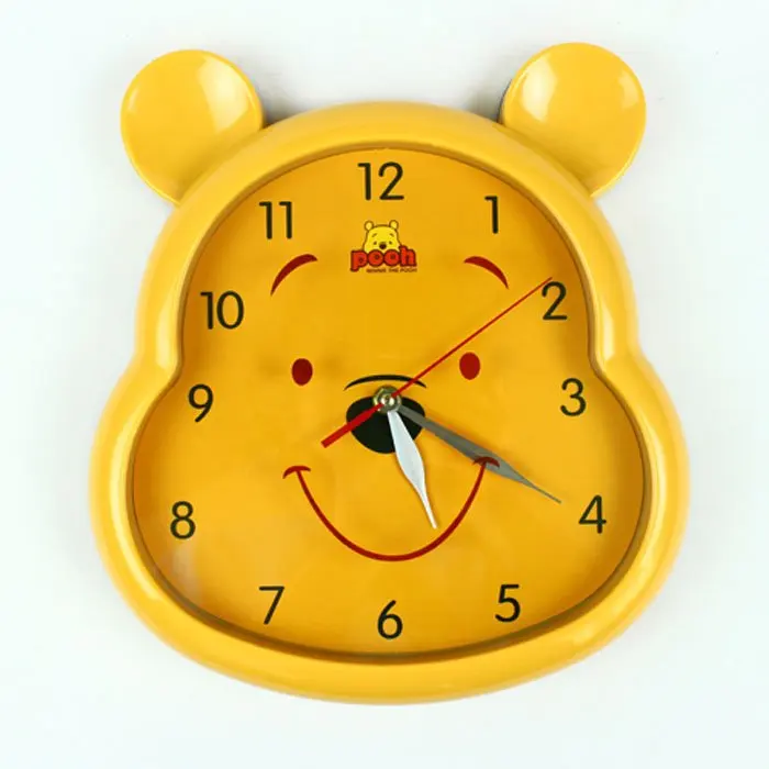 free shipping novelty creative lovely pooh bear wall clock 2012