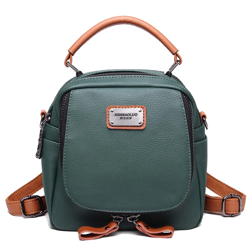 

Women's tide Korean wild personality fashion leather bag Splash-proof leather shoulder oblique backpack