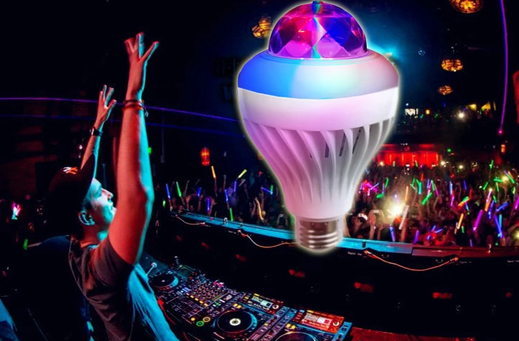 E27 Красочные Волшебный шар вращающаяся светодиодный ночник RGB карнавал свет этапа для вечерние DJ Атмосфера лампы