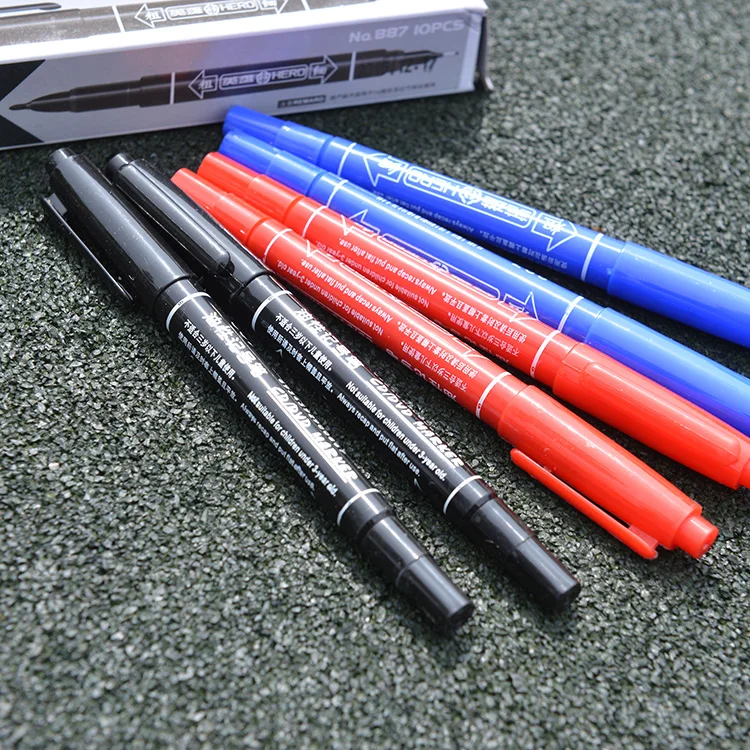 Oily marker Big pen Hook line pen Gardening label Waterproof sunscreen label pen Black blue red