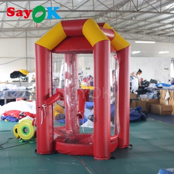 Best SAYOK Inflatable Cash Cube Booth Inflatable Money Grab Machine With 2 Blowers For Advertisement, Event, Promotion