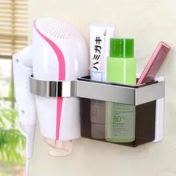 Новая настенная сушилка для волос стойка для присосок стеллажи для хранения маленькие предметы зубная паста аксессуары для ванной комнаты