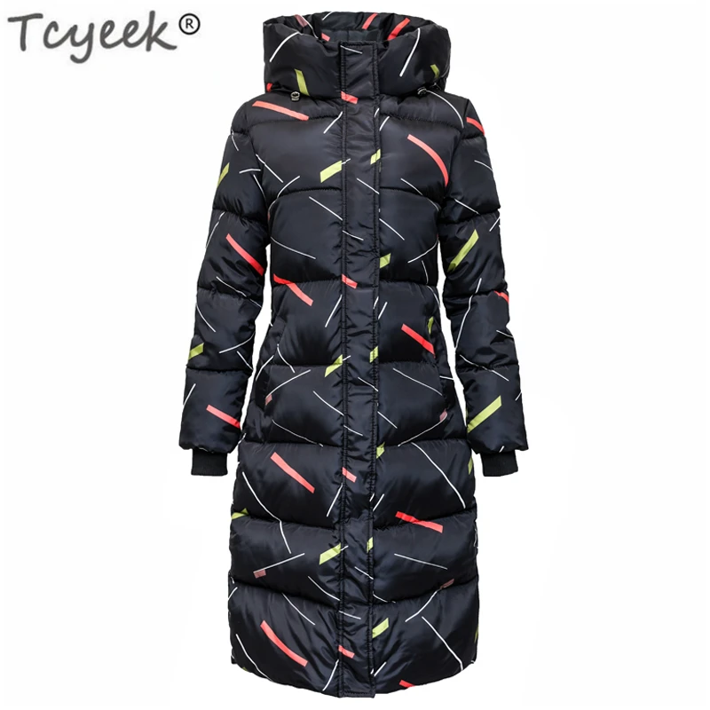 Tcyeek 2020 новая зимняя куртка женские тонкие длинные парки Детская верхняя одежда