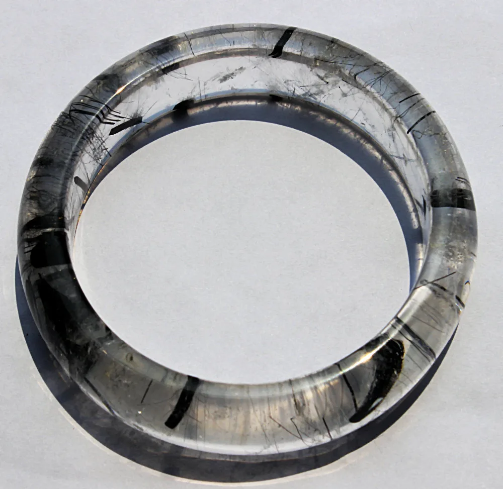 

001062 SUPER TOP!!! AAA+++ RARE NATURAL black hair CRYSTAL QUARTZ BRACELET HEALING