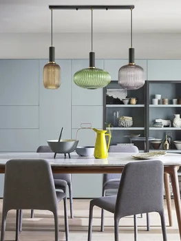 

Scandinavian Pendant Lighting Fixture Glass Modern Design Nordic Hanging Lamp for Island Kitchen Bedroom Home Interior Decor