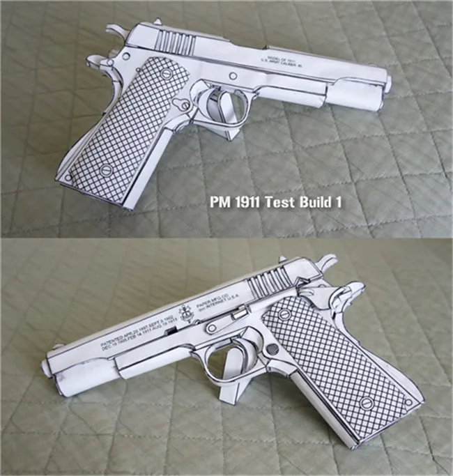 Colt M1911A1 пистолет DIY сборка бумажного пистолета моделирование оружия военная модель оружия мальчик подарок на день рождения A300