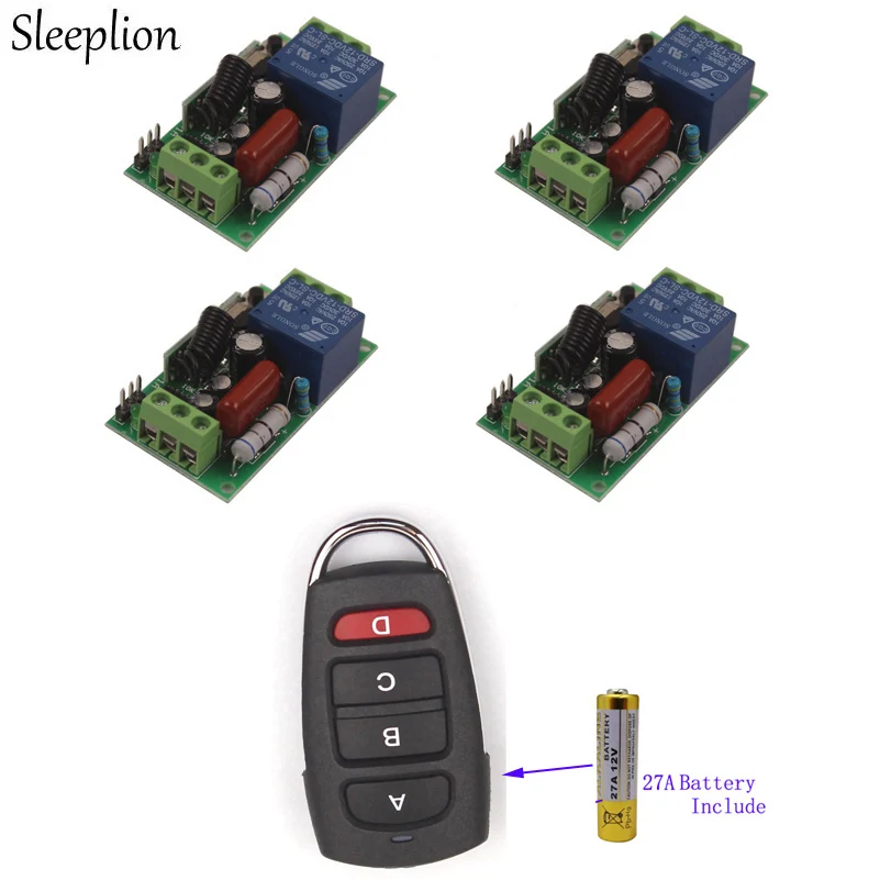 Переключатель Sleeplion 220 В 110 с реле дистанционного управления в радиочастотный