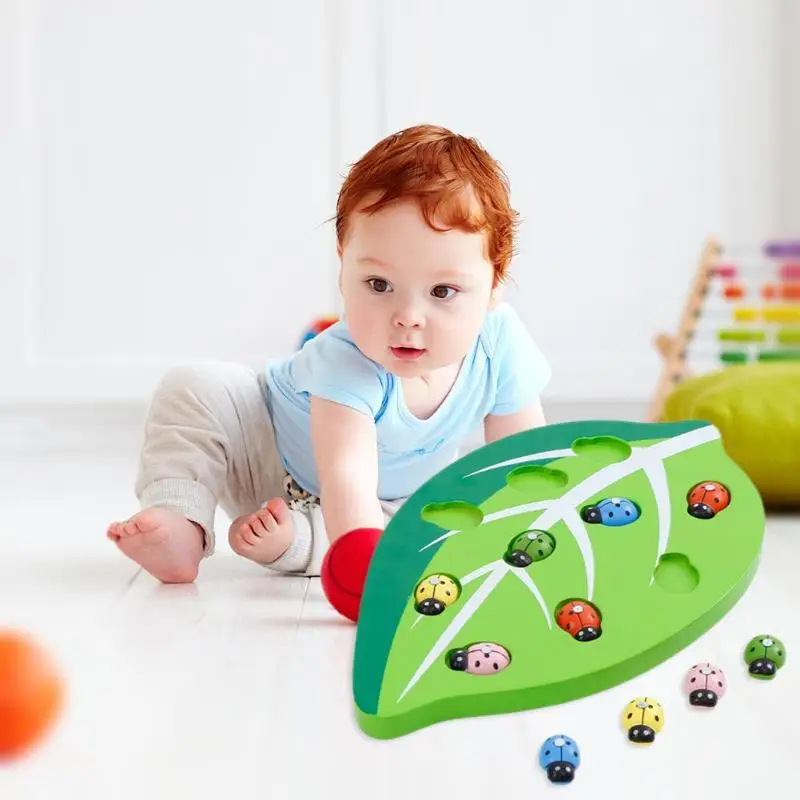 Деревянные магнитные ловушка для насекомых игра-головоломка родитель-ребенок интерактивные игрушки раннее образование цвет формы