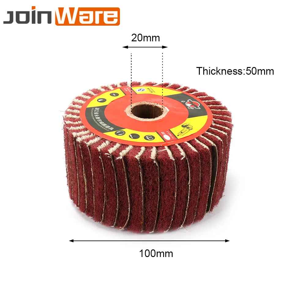 1 шт. " /5"/" /8"/1" /12" Красный нетканый мочалка шлифовальный круг лоскут Швабра полировальный диск колеса 240 зернистость 20 мм Диаметр " толщина