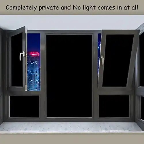 Blackout Window Film Static Cling Tint 100 Light Blocking Gl For Privacy Nap Time Night Working Heat Reject Blackout Window Film Static Cling Tint 100 Light Blocking Gl For Privacy Nap Time Night Working Heat Reject