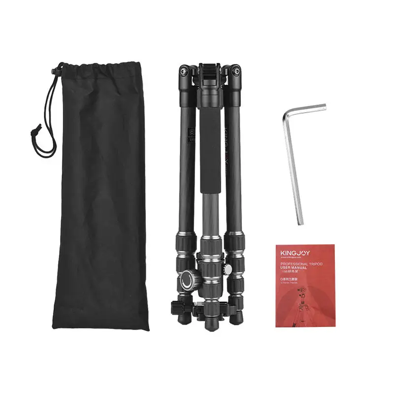  Kingjoy G22C+G00 Portable Travel Camera Tripod Monopod With 360 Degree Ball Head 5-Section For Cano