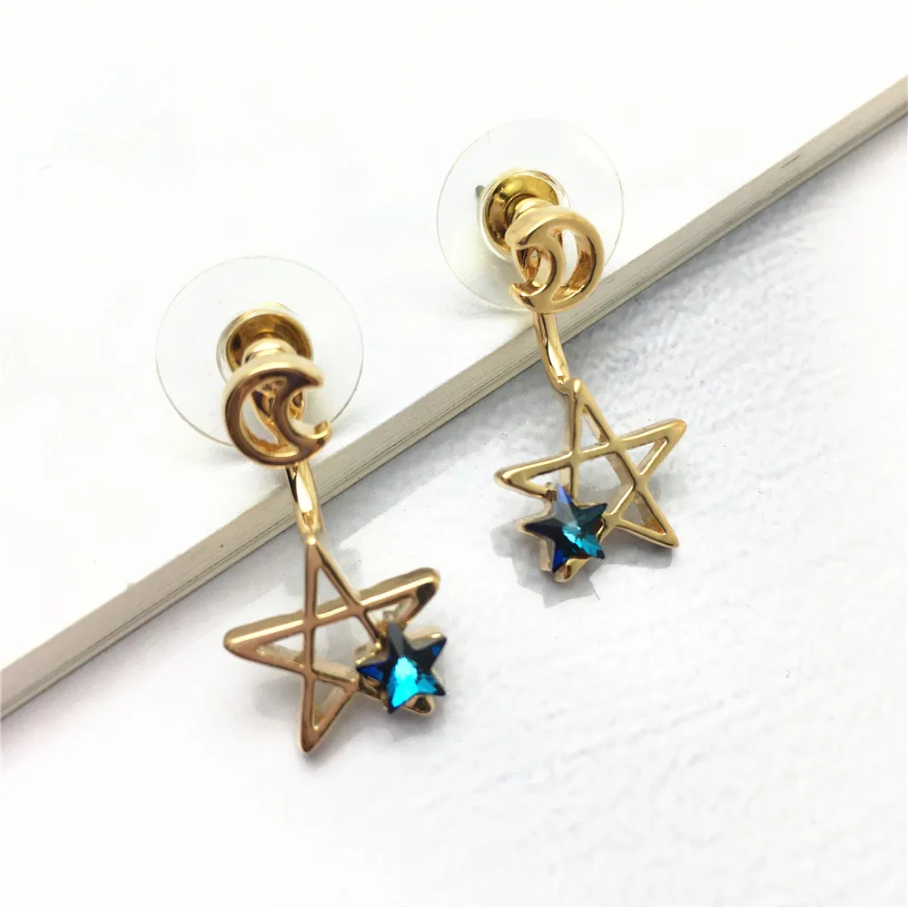 star moon swarovski earring jackets12