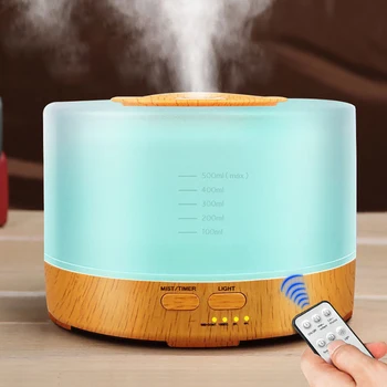 

500ml Remote Control 7 Colors Light Ultrasonic Humidifier Essential Oil Diffuser Aromatherapy