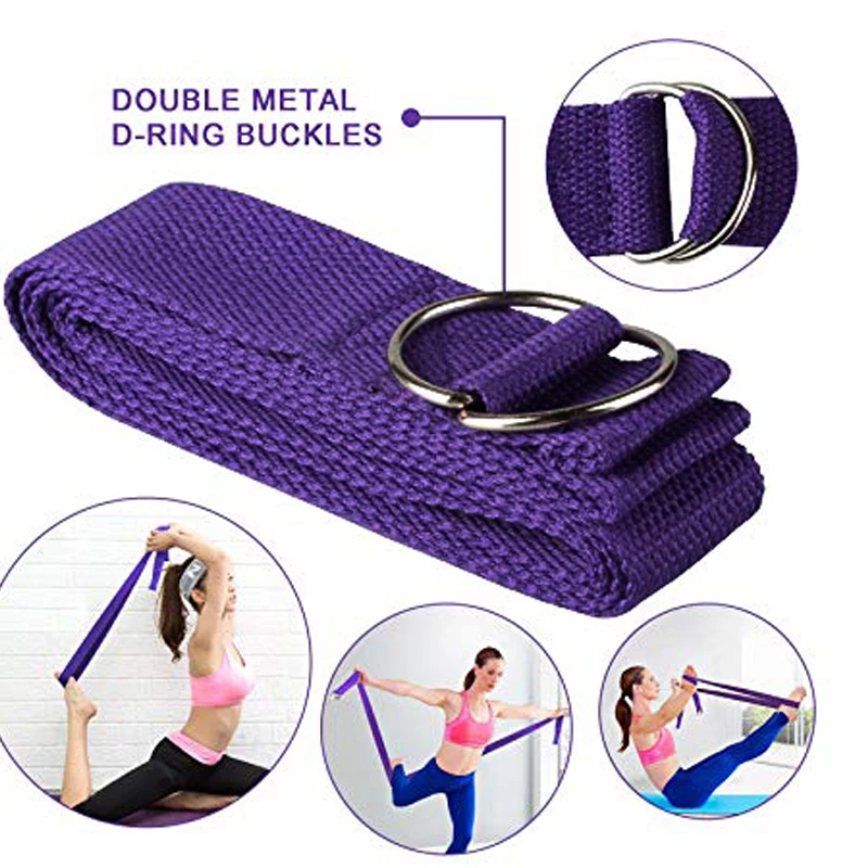 Details about   USA Yoga Blocks Foam EVA Brick And Yoga Strap Stretch Belt Exercise Prop Fitnes 