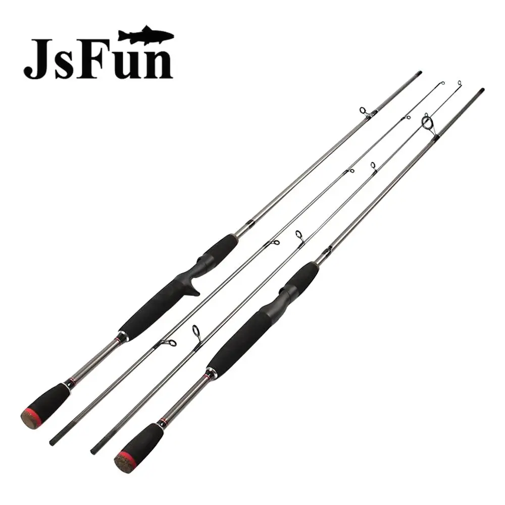 2 Tip Resin Fiber Hard Bass Rods Fishing Rod Spinning 4/6 M Through