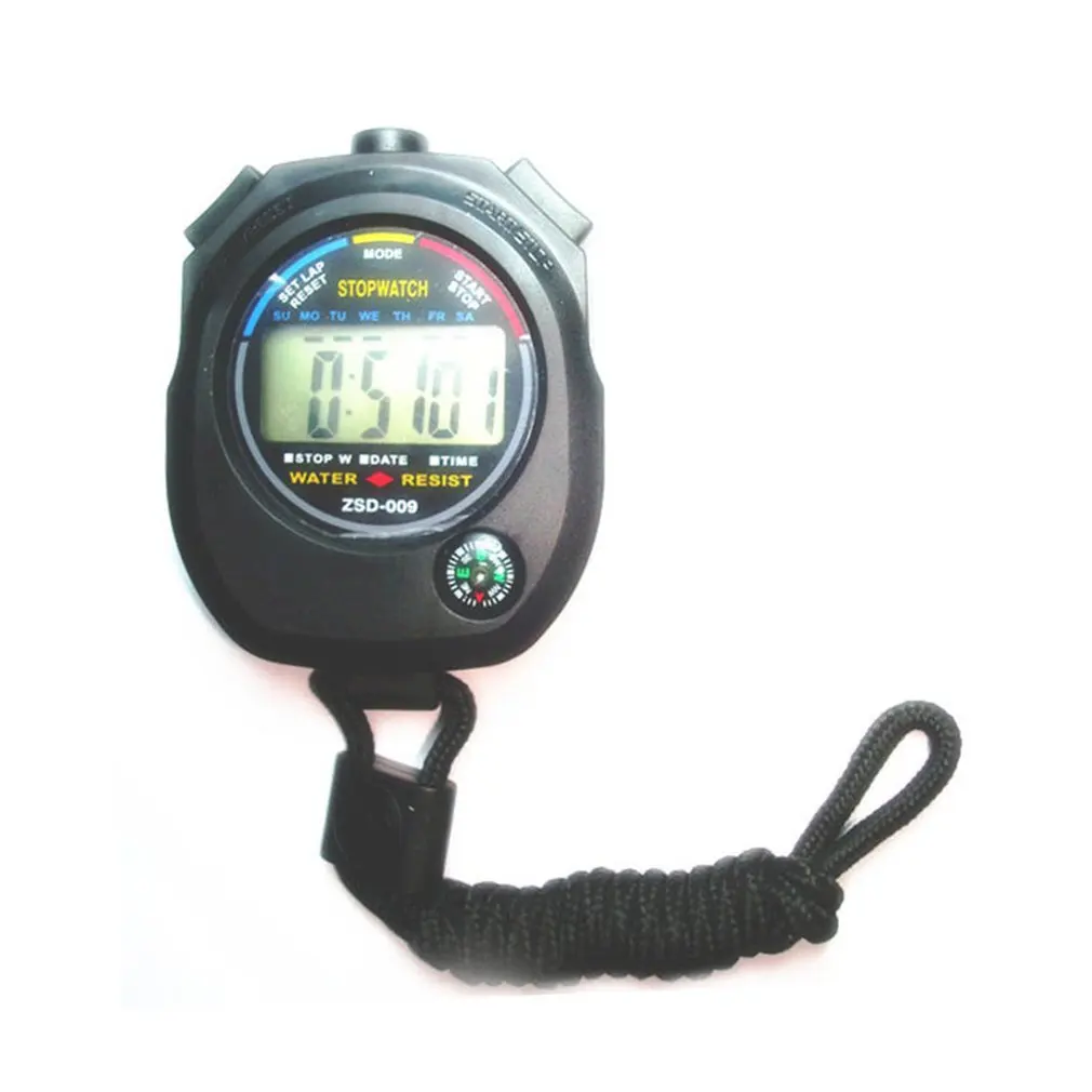 

Referee Athletes Digital LCD Stopwatch Waterproof Chronograph Timer Counter Multifunction Sports Alarm Counter for Running 2019