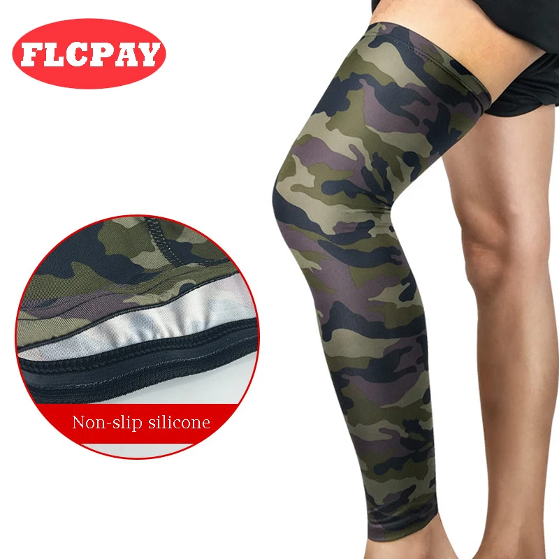 

1 Pair Compression Breathable Sock Leg warmer Camouflage Sport Safety Basketball Leg Sleeves Kneepads For Running Cycling Hiking