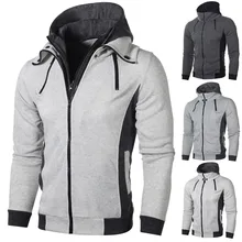 Мужские толстовки на осень и зиму, свитер для спорта и отдыха, приталенная мужская толстовка с капюшоном