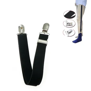 

New Men Shirt Stays Holder Military Straight Stirrup Suspenders Elastic Uniform Business Suspender Braces Shirt Garters Belt
