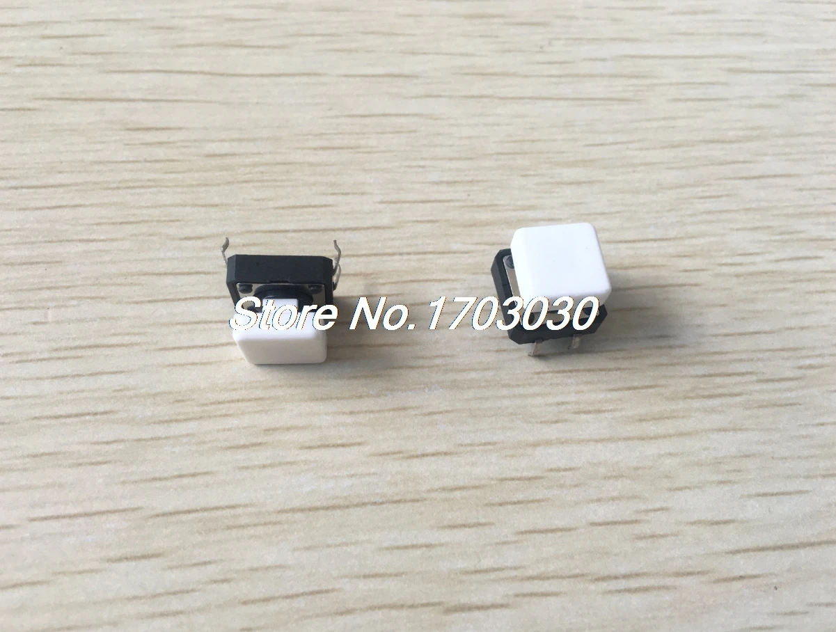 

20pcs Momentary Tact Tactile Push Button Switch 12 x 12mm x 8mm 4 Pin DIP w Cap