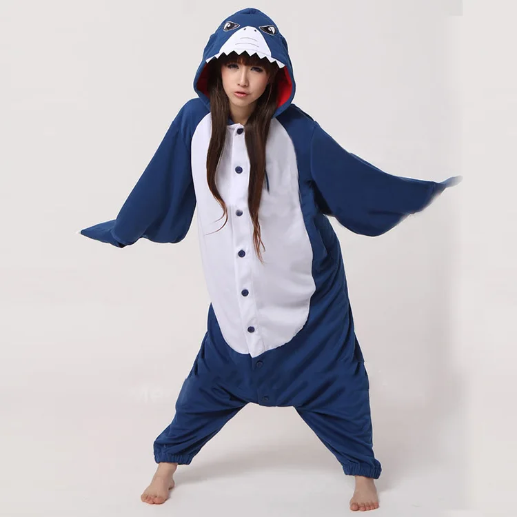 

Adults Flannel Shark Kigurumi Anime Cosplay Costumes Animal Onesies Pajamas Halloween Party Cosplay Camouflage Party Jumpsuit