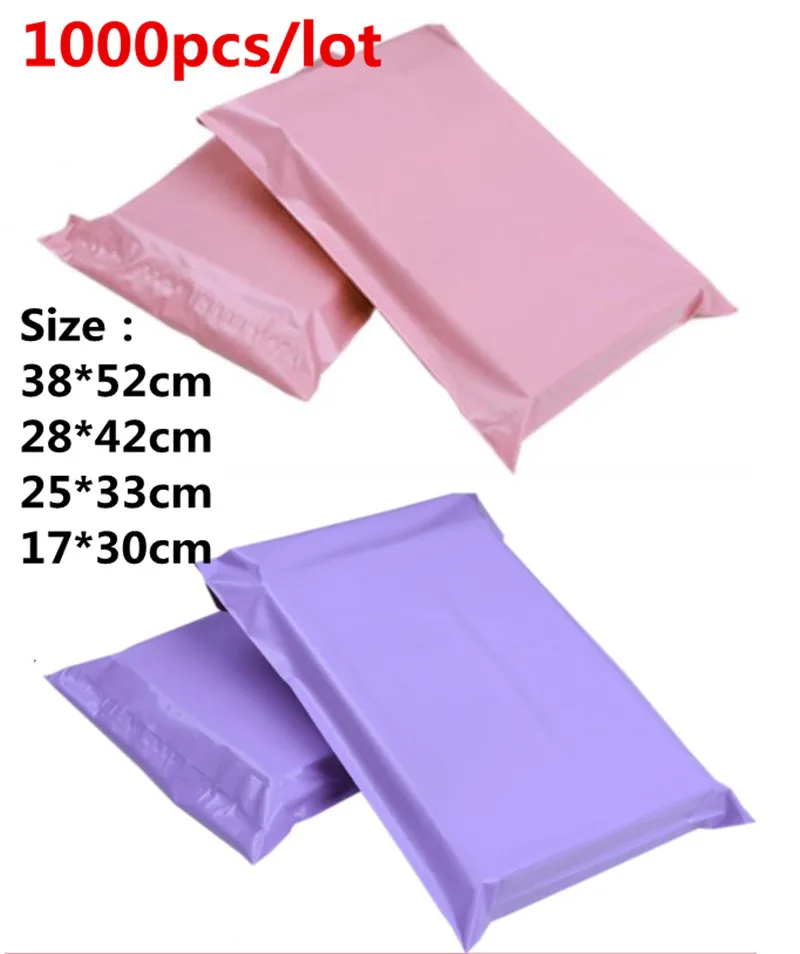 Us 137 63 8 Off Pink Purple Poly Mailer Postal Shipping Mailing Bags For Clothing Packaging Plastic Express Courier In Gift