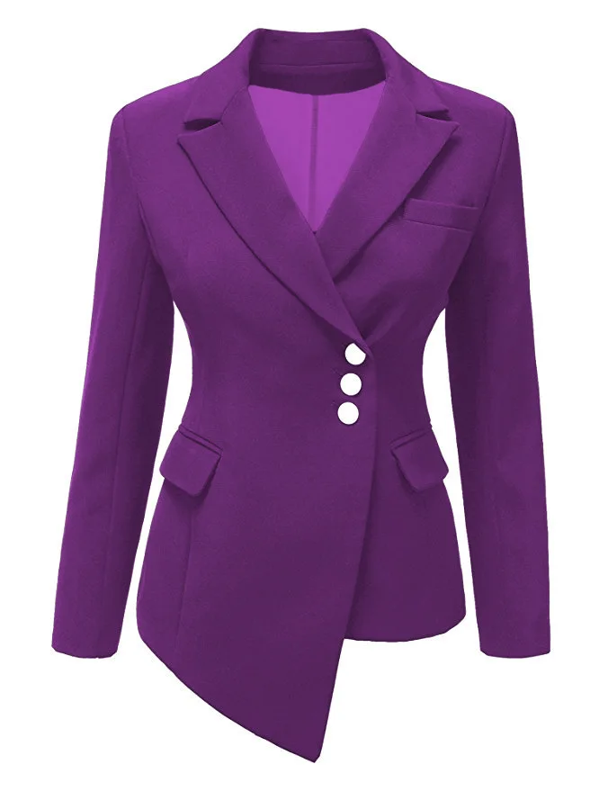 Плюс Размеры Повседневное тонкий Для женщин пиджак женский Бизнес костюм женский куртки элегантный Bleiser Mujer 2018 дамы пальто