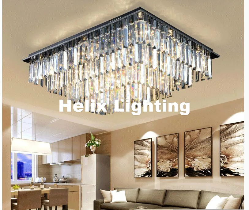 Free Shipping Modern Led Crystal Ceiling Light Fixture Smokey Led Crystal Ceiling Light Fixture
