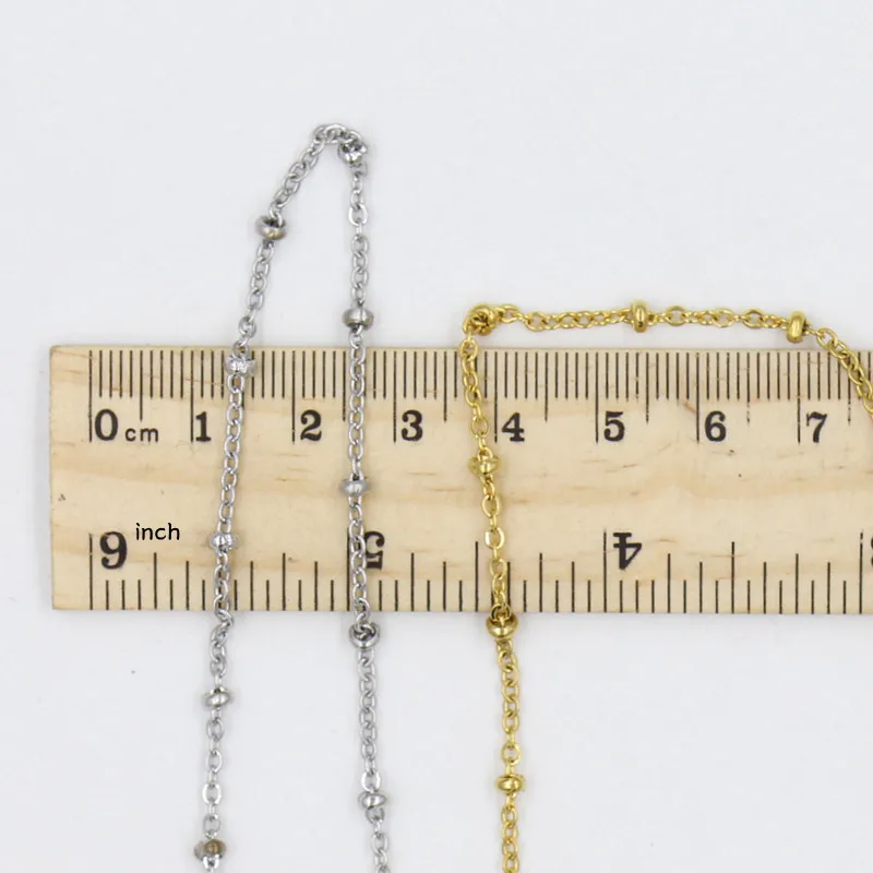 10 м/шт. 2 мм ширина зажим бусины из нержавеющей стали крест цепь для DIY ожерелья, браслеты, ювелирные изделия Аксессуары для изготовления
