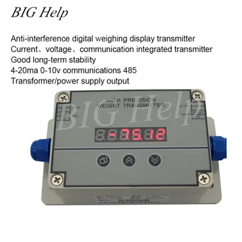 

Anti-jamming Digital Weighing Display Transmitter 485 Communication Transmitter Pressure Amplifier 0-10v4-20ma