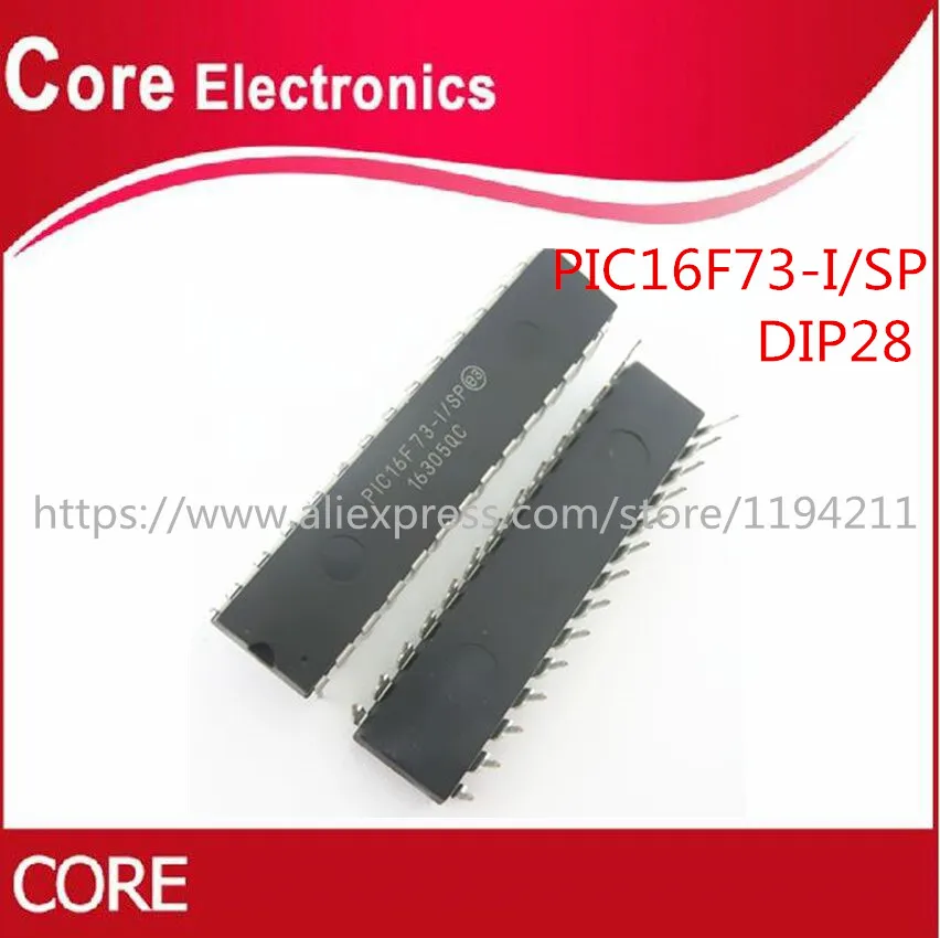 50 шт./лот PIC16F73-I/SP PIC16F73 DIP28 | Электронные компоненты и принадлежности