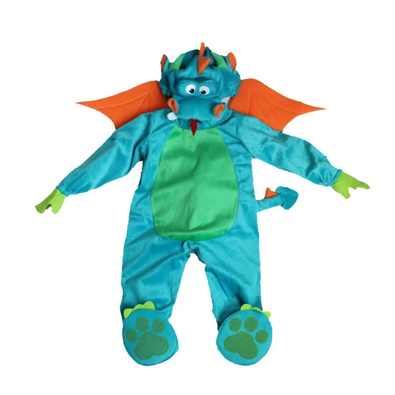 Для хеллоуина наряд динозавров ползунки Динки дракон для фотосессий костюм для хеллоуина малыша толстовки Одежда для младенцев