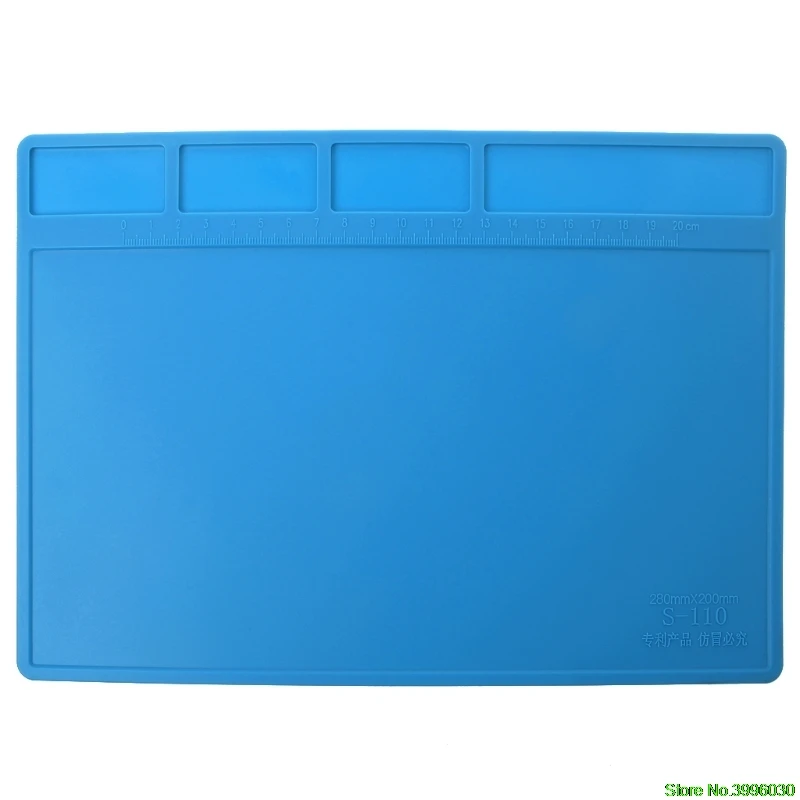

Heat Insulation Silicone Soldering Pad Repair Maintenance Platform Desk Mat 28x20cm