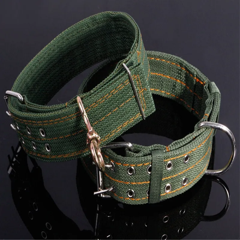 Value clearance Medium and large dogs collars , Army green canvas big