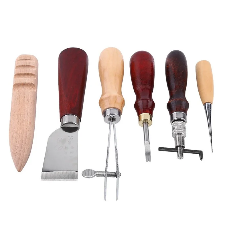 6Pcs/Set Leather Tool Suit Manual Goods Hand Sewing Set DIY Handmade Professional Accessories Handcraft Manua Quality 2019NEW | Дом и сад