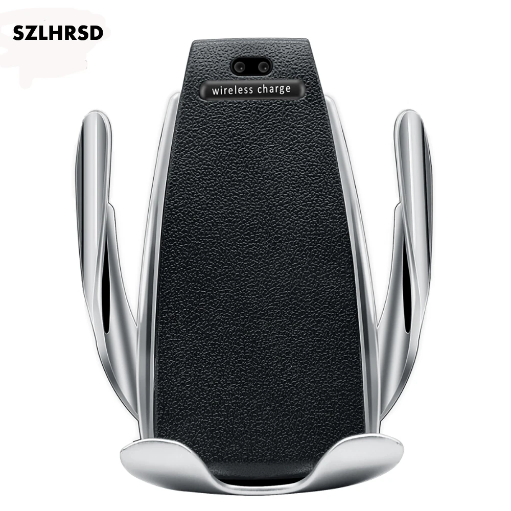 10W Wireless Car Charger S5 Automatic Clamping Fast Charging Phone Holder Mount in Car for iPhone xr Huawei Samsung Smart Phone