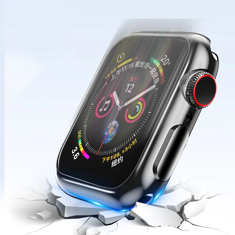 JGKK для Apple Watch 4 серии 40 мм 44 чехол Защитная крышка экрана Полный Передний