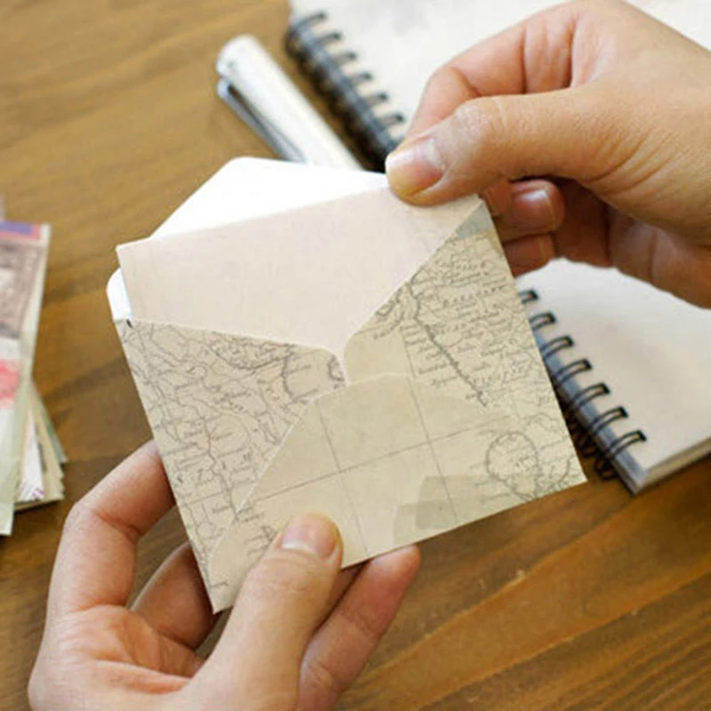 12 шт/партия Мини бумажный конверт ретро мини конверты винтажный европейский стиль для карт Скрапбукинг подарок