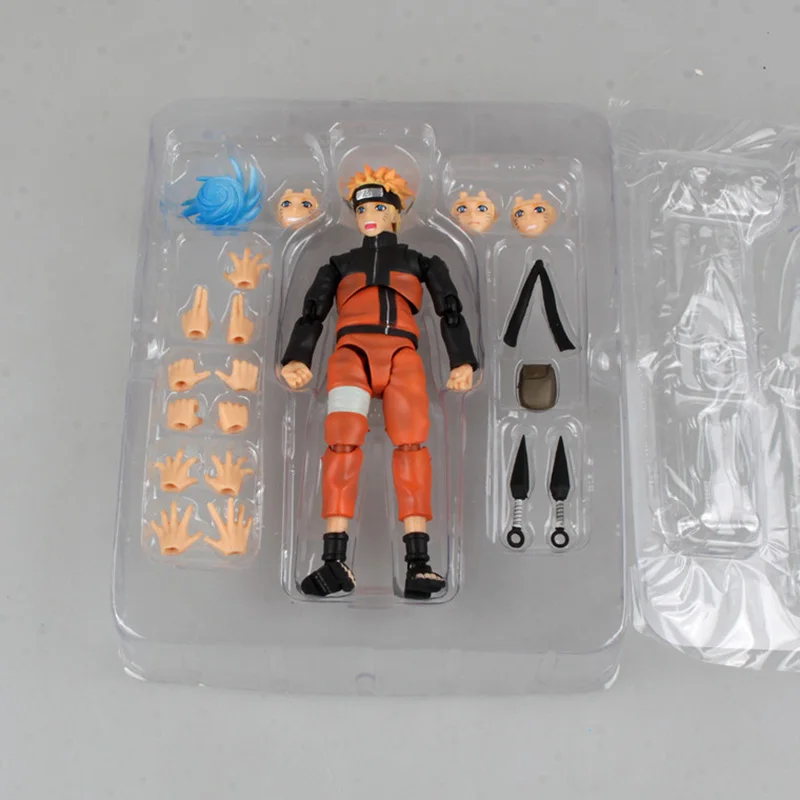 SHFiguarts Naruto Naruto Uzumaki Sasuke Uchiha PVC Action Figure Model Toy Collective Doll 14cm