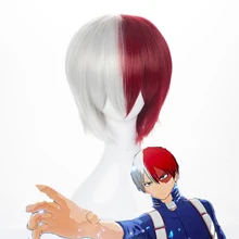 Парики для косплея аниме «Мой герой», карнавальные парики Shouto Todoroki, парики для косплея, искусственные волосы для париков, вечерние парики на Хеллоуин, парик без героя