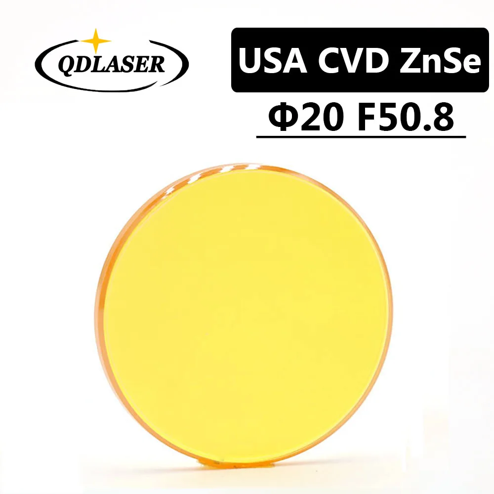 

USA CVD ZnSe Laser Focus Lens Dia. 20mm FL 50.8mm 2" for CO2 Laser Engraving Cutting Machine