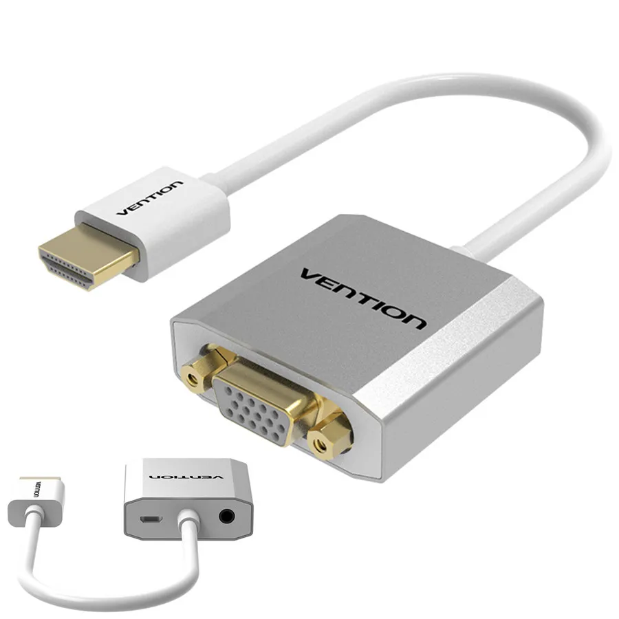 Vention HDMI to VGA Converter with Aux and power Audio adapter M/M