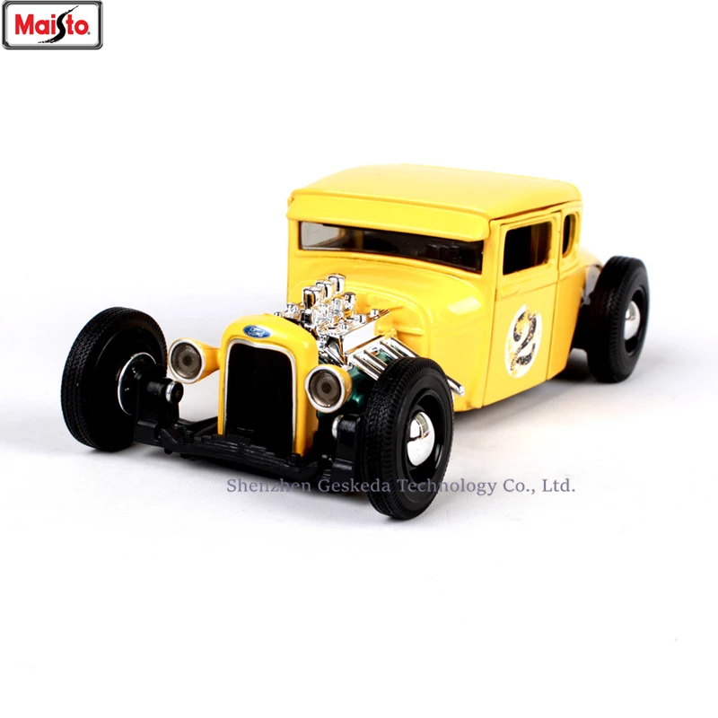 

Maisto 1:24 1929 Ford MODEL Simulation alloy super toy car model For with Steering wheel control front wheel steering toy
