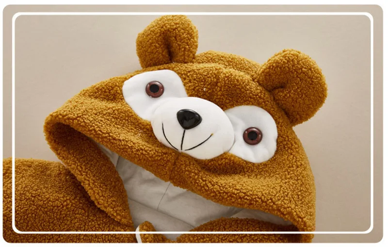  autumn winter baby boys girls hooded jackets new pattern duffy bear pink gray yellow coats children clothes (2)