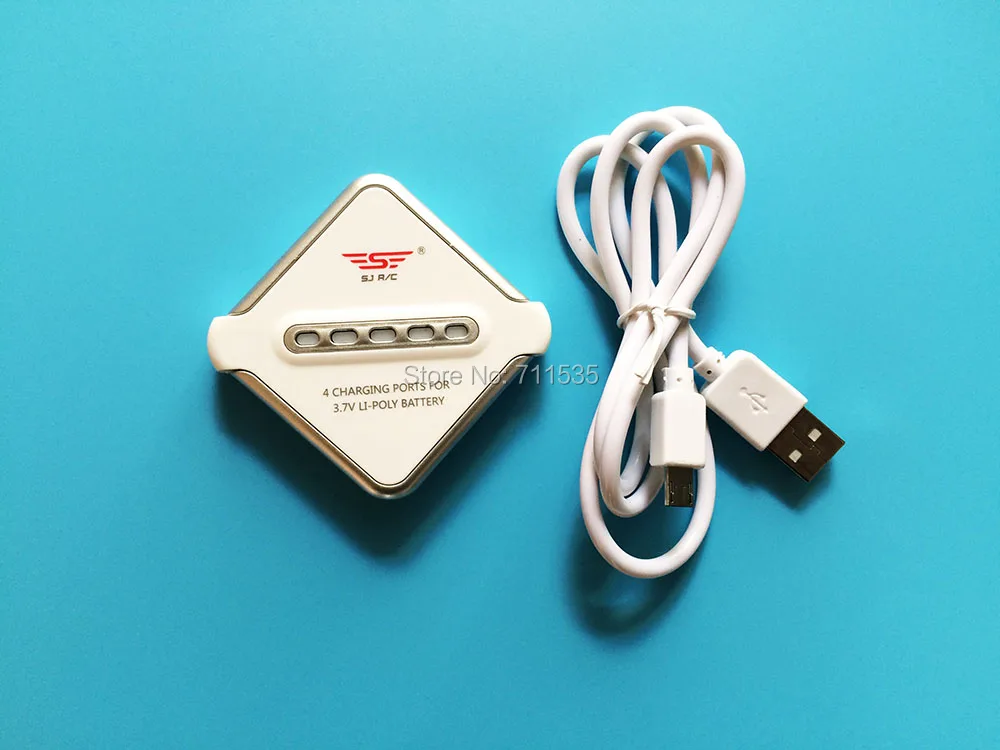 

4 Charging Ports 3.7V 1S JST Plug Lipo Battery USB Balance Charger For UDI U818 MJX X400 X800 WLtoys V686K V686G V686 V959 V929