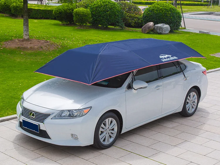 Universal Auto Schatten Regenschirm Abdeckung Zelt Tuch UV wasserdicht 4,2  x 2,1 m blau