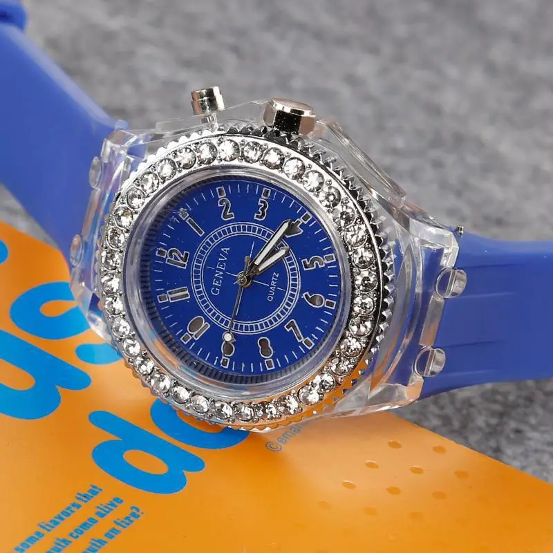 Женские часы силиконовые светодио дный модные женские часы женские мужские красочные спортивные наручные часы Мужские часы relogios masculino saat