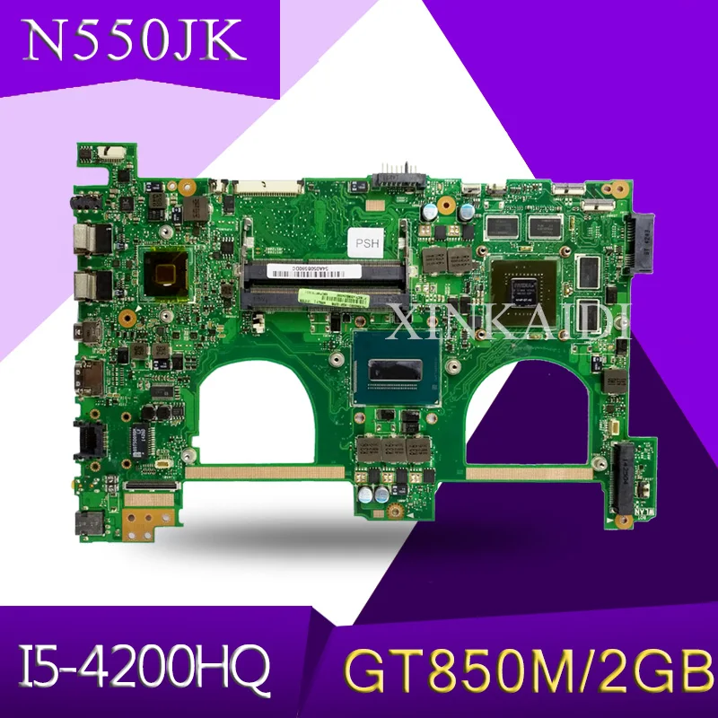 ^Cheap XinKaidi N550JK laptop Motherboard For ASUS N550JX N550J N550JK N550JV G550JK Mainboard test 100% ok I5-4200HQ GT850M/2GB ^Cheap XinKaidi N550JK laptop Motherboard For ASUS N550JX N550J N550JK N550JV G550JK Mainboard test 100% ok I5-4200HQ GT850M/2GB