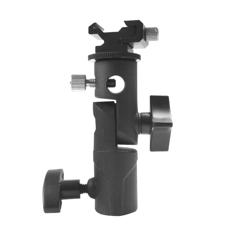 

New Light Bracket Stand Type E Swivel Flash Hot Shoe Umbrella Holder With 1/4" to 3/8" Screw Mount For Photo Studio Accessories